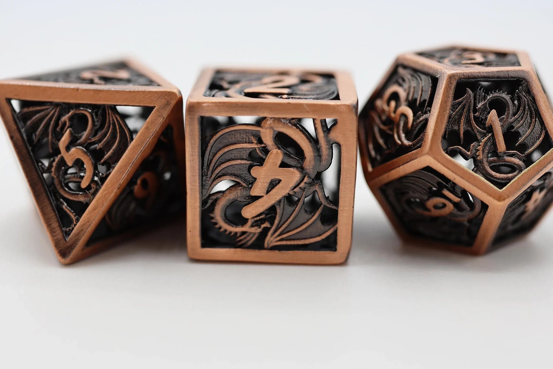 Foam Brain Games Dice > Other Dice Dragon Essence: Copper - Hollow Metal RPG Dice Set 617629726992 FBG4186