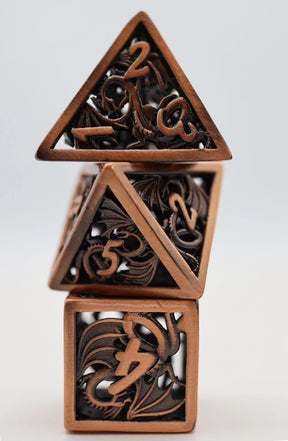 Foam Brain Games Dice > Other Dice Dragon Essence: Copper - Hollow Metal RPG Dice Set 617629726992 FBG4186