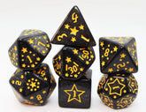 Foam Brain Games Dice > Other Dice Foam Brain Games: Barium RPG Dice Set - Shooting Stars 840292516250 FBG2690