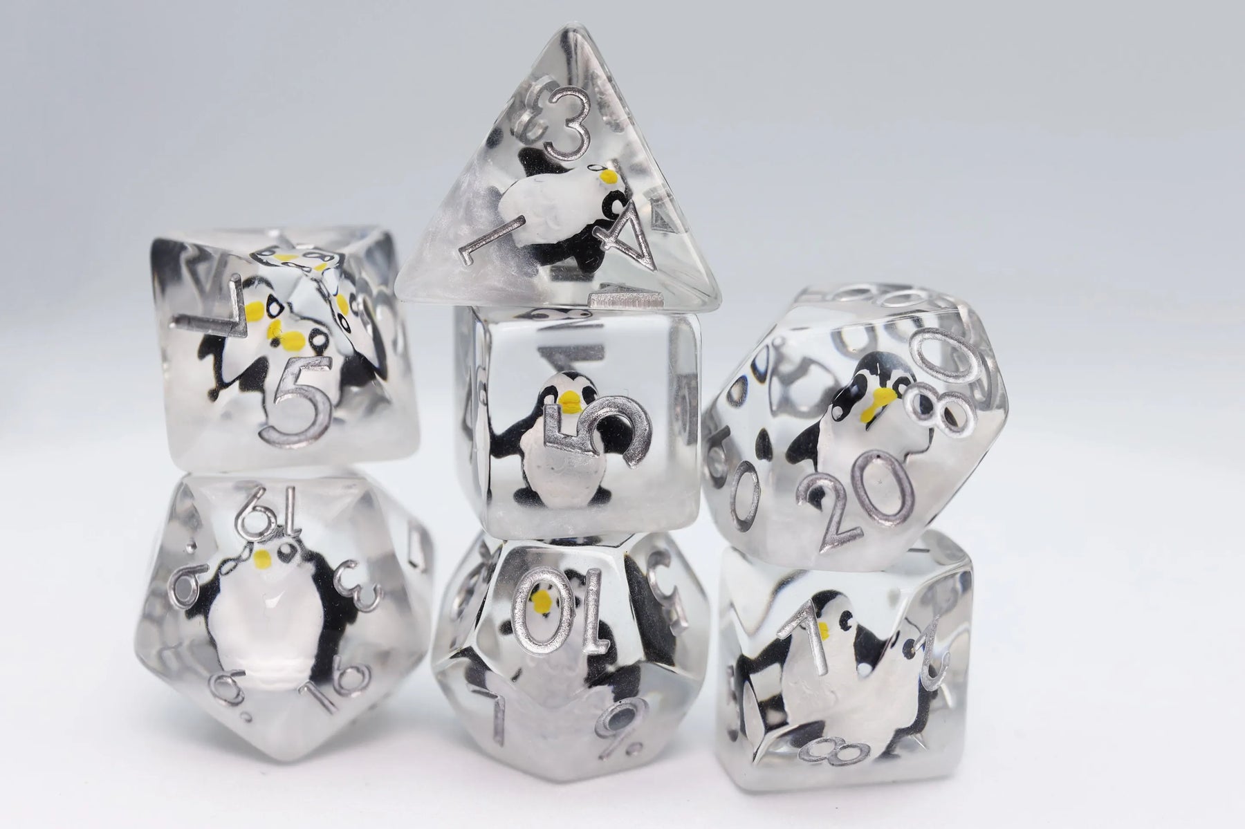 Foam Brain Games Dice > Other Dice Foam Brain Wholesale:  RPG Dice Set - Baby Penguin 840292508927 FBG2482