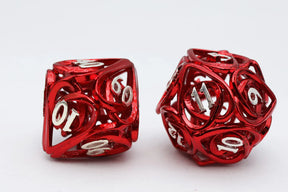 Foam Brain Games Dice > Other Dice Hollow Hearts: Red - Hollow Metal RPG Dice Set 840292508484 FBG4416