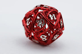 Foam Brain Games Dice > Other Dice Hollow Hearts: Red - Hollow Metal RPG Dice Set 840292508484 FBG4416