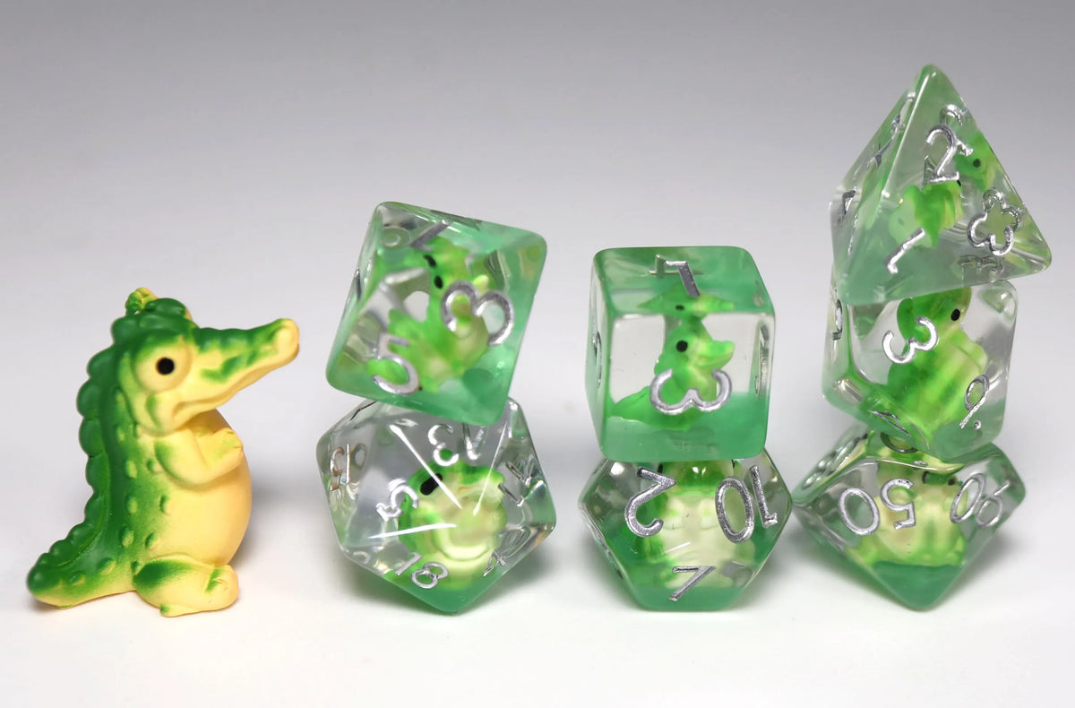 Foam Brain Games Dice > Other Dice Smiling Crocodile RPG Dice Set 840292516656 FBG2713