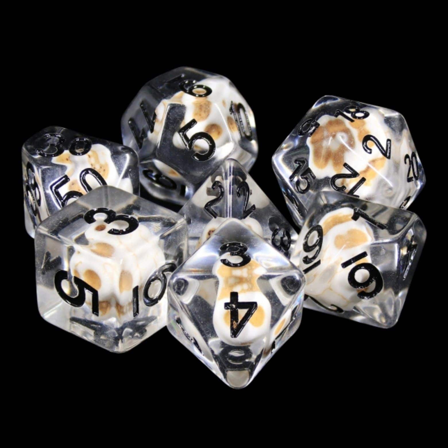 Foam Brain Games Dice > Other Dice Stone Skull RPG Dice Set 617629764932 FBG2077