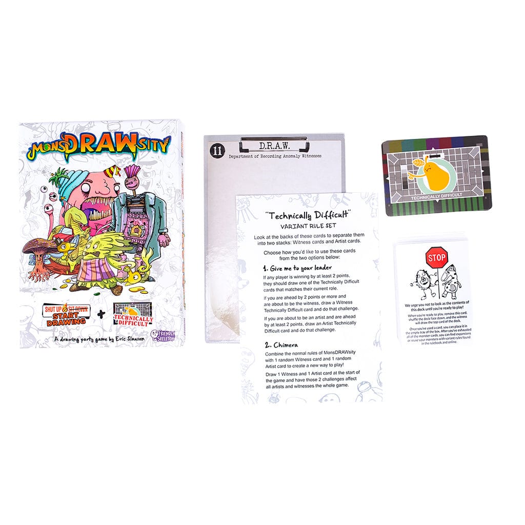 Friendly Ske;eton Board Games MonsDRAWsity: SUSD Draws & Technically Difficult Expansion 850052286118 FSKMDSXS0101