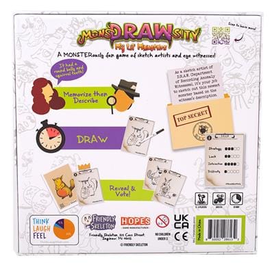 FRIENDLY SKELETON Board Games MonsDRAWsity: My Lil' Monsters 850052286132