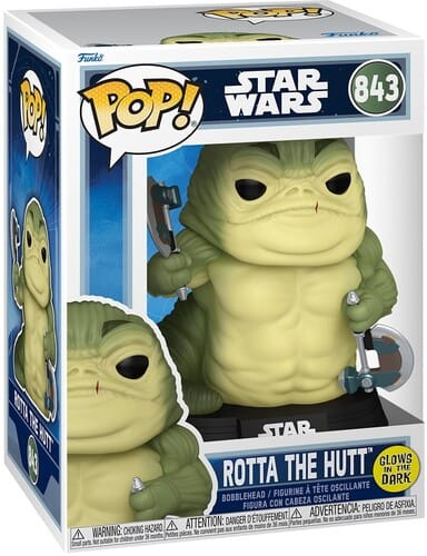 Funko Toys > Funko > Funko Pop! Funko POP! Star Wars: Mandalorian & Grogu - Rotta the Hutt (Glow-in-the-Dark) 889698908238 FUKO90823