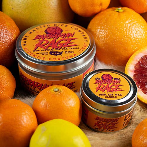 Game Master Dice Decor > Candles Barbarian Rage Gaming Candle: 8oz 03571708 00030