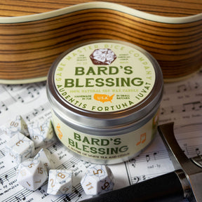Game Master Dice Decor > Candles Bard's Blessing Gaming Candle: 8oz 736542189346 80022