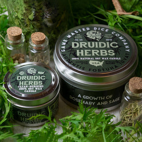 Game Master Dice Decor > Candles Druidic Herbs Gaming Candle: 8oz 03342332 80015