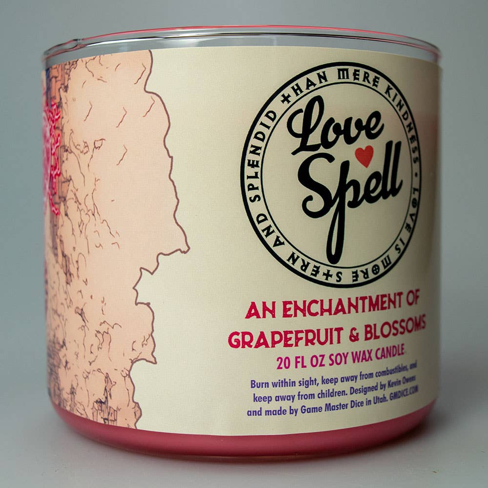 Game Master Dice Decor > Candles Love Spell Gaming Candle: 8oz 03375100 80027