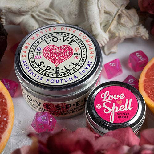 Game Master Dice Decor > Candles Love Spell Gaming Candle: 8oz 03375100 80027
