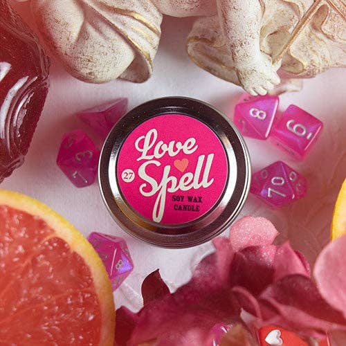 Game Master Dice Decor > Candles Love Spell Gaming Candle: 8oz 03375100 80027