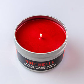 Game Master Dice Decor > Candles Nine Hells Gaming Candle: 8oz Tin 03211260
