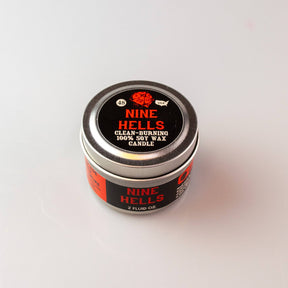 Game Master Dice Decor > Candles Nine Hells Gaming Candle: 8oz Tin 03211260