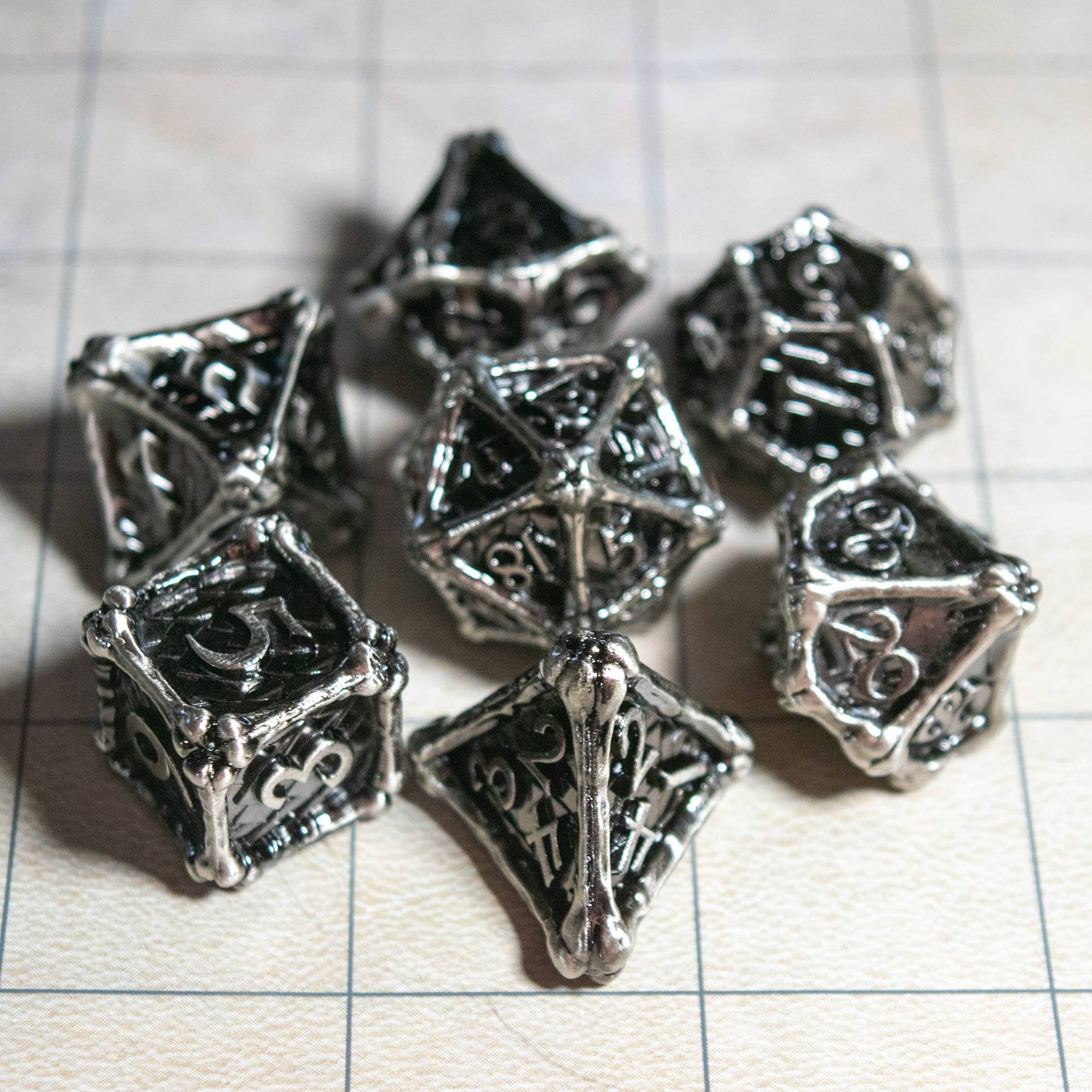 Game Master Dice Dice > Other Dice Dragon Bones: Silver 85359612 METAL-DB-SILVER