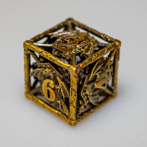 Game Master Dice Dice > Other Dice Hollow Dragon Shield Metal Dice Set 46254332 METAL-HDS-GOLD