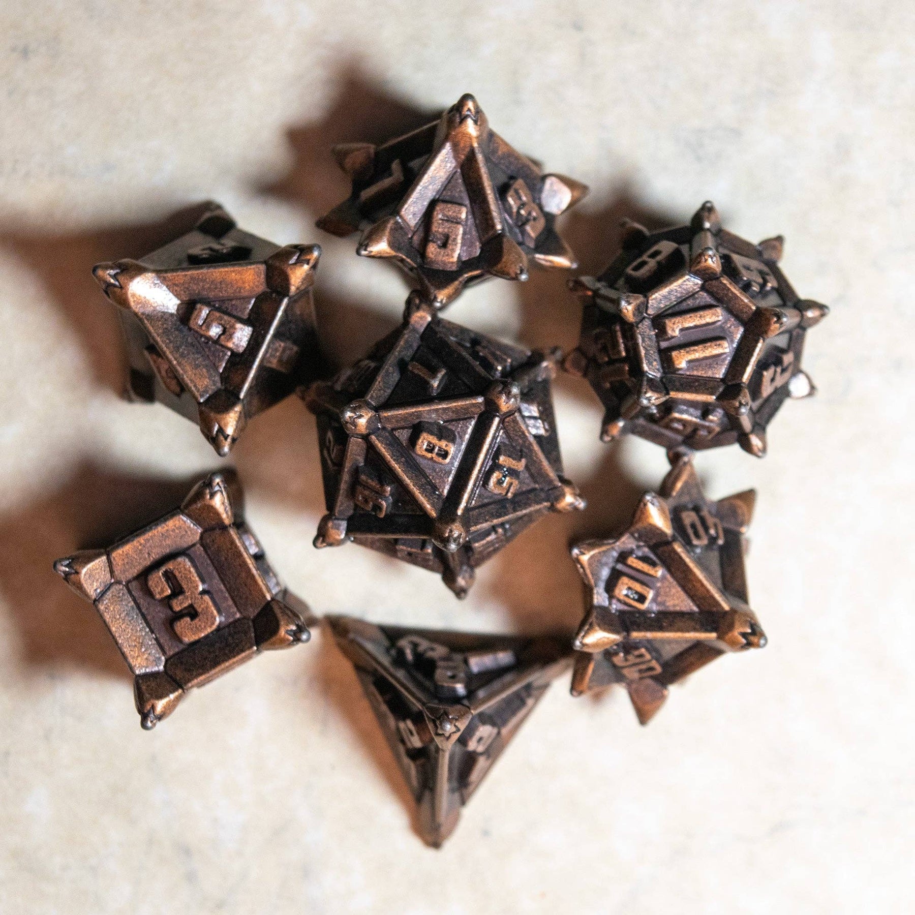Game Master Dice Dice > Other Dice Spiky Bronze Dice Set 45992188 METAL-SPIKY