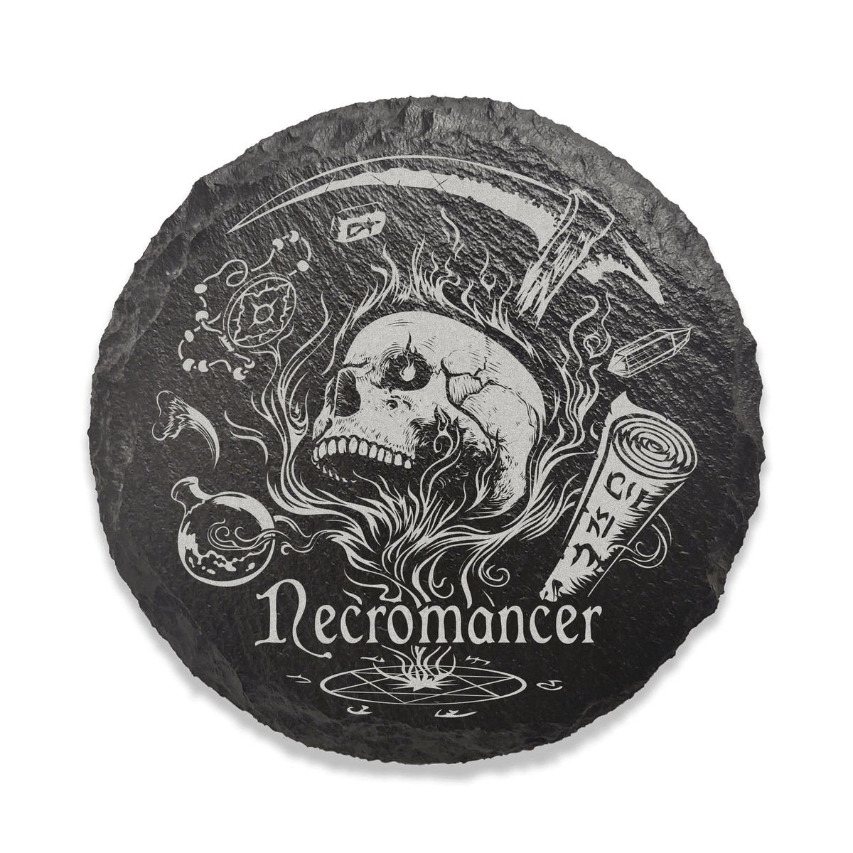 Game Master Dice Home > Drinkware > Coasters D&D Class Slate Coaster - Necromancer 40728572