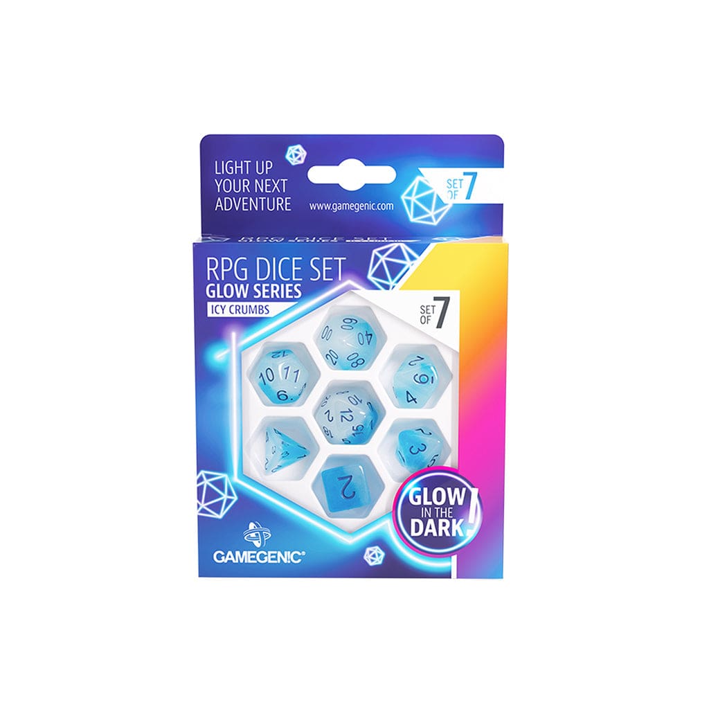 Gamegenic Dice > Other Dice Gamegenic: RPG Dice Set 7pc - Icy Crumbs (Glow Series) 4251715405352 GGS50028ML