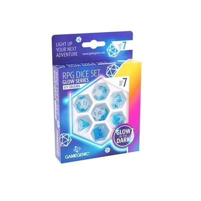 Gamegenic Dice > Other Dice Gamegenic: RPG Dice Set 7pc - Icy Crumbs (Glow Series) 4251715405352 GGS50028ML