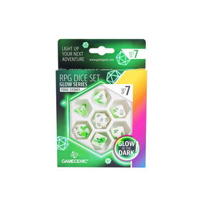 Gamegenic Dice > Other Dice Gamegenic: RPG Dice Set 7pc - Toxic Stones (Glow Series) 4251715405376 GGS50029ML