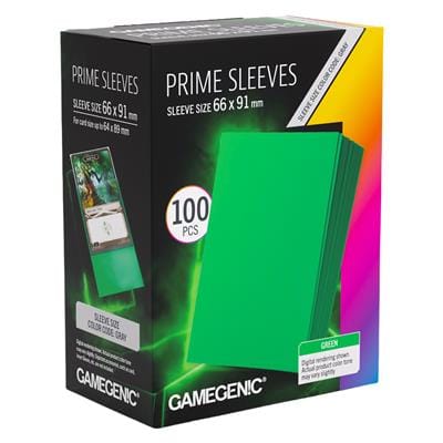 Gamegenic Game Supplies > Card Sleeves Gamegenic: Prime Sleeves Green 66x91 4251715419403 GGS10139ML