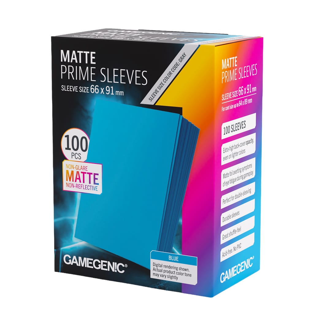 Gamegenic Game Supplies > Card Sleeves Matte Prime Sleeves Blue 66x91 4251715419502 GGS10149ML