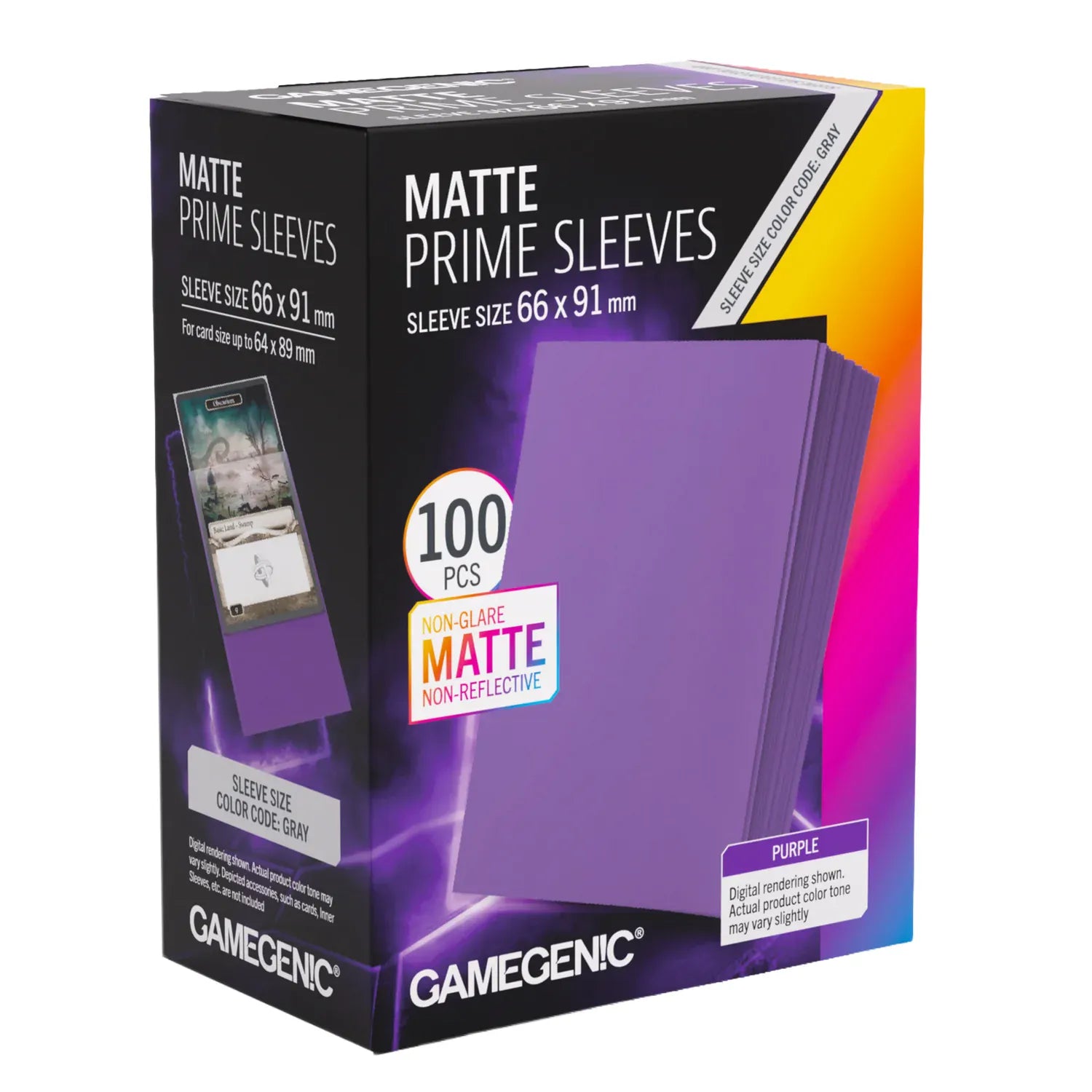 Gamegenic Game Supplies > Card Sleeves Matte Prime Sleeves Purple 66x91 4251715419540 GGS10153ML