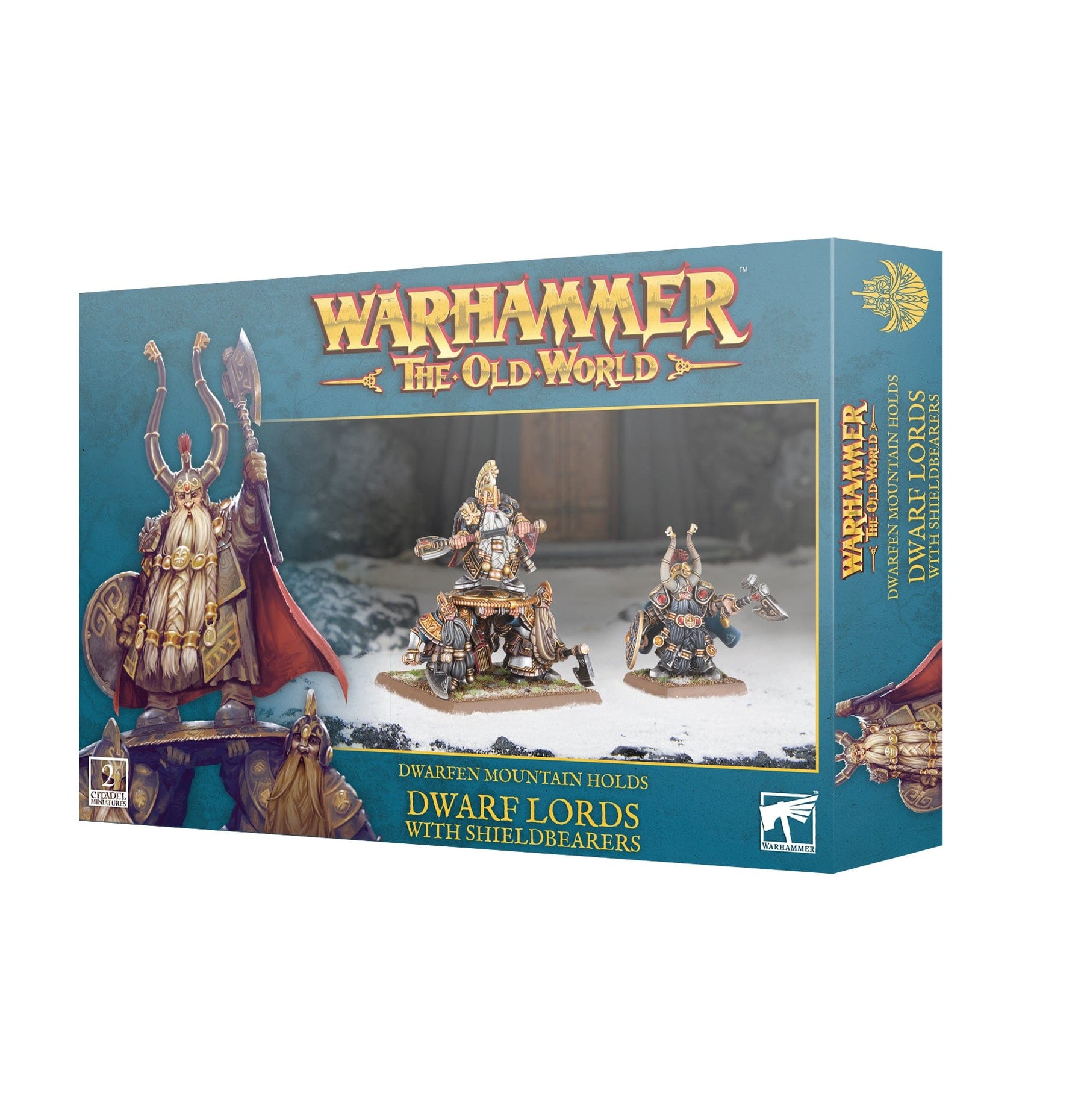 Games Workshop Games Workshop > Old World Warhammer 40K - The Old World - DWARF/M/H: DWARF LORDS W/SHIELDBEARERS 5011921206858 10-11