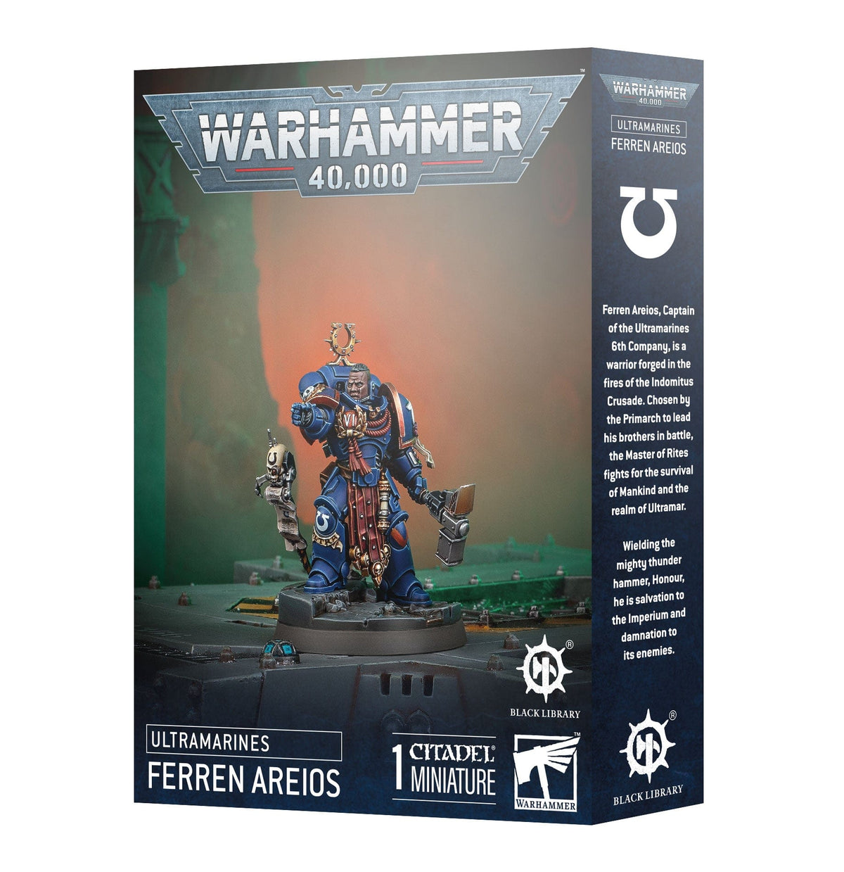 Games Workshop Games Workshop > Warhammer 40k Warhammer 40k - Ultramarines: Captain Ferren Areios 5011921255528 55-37