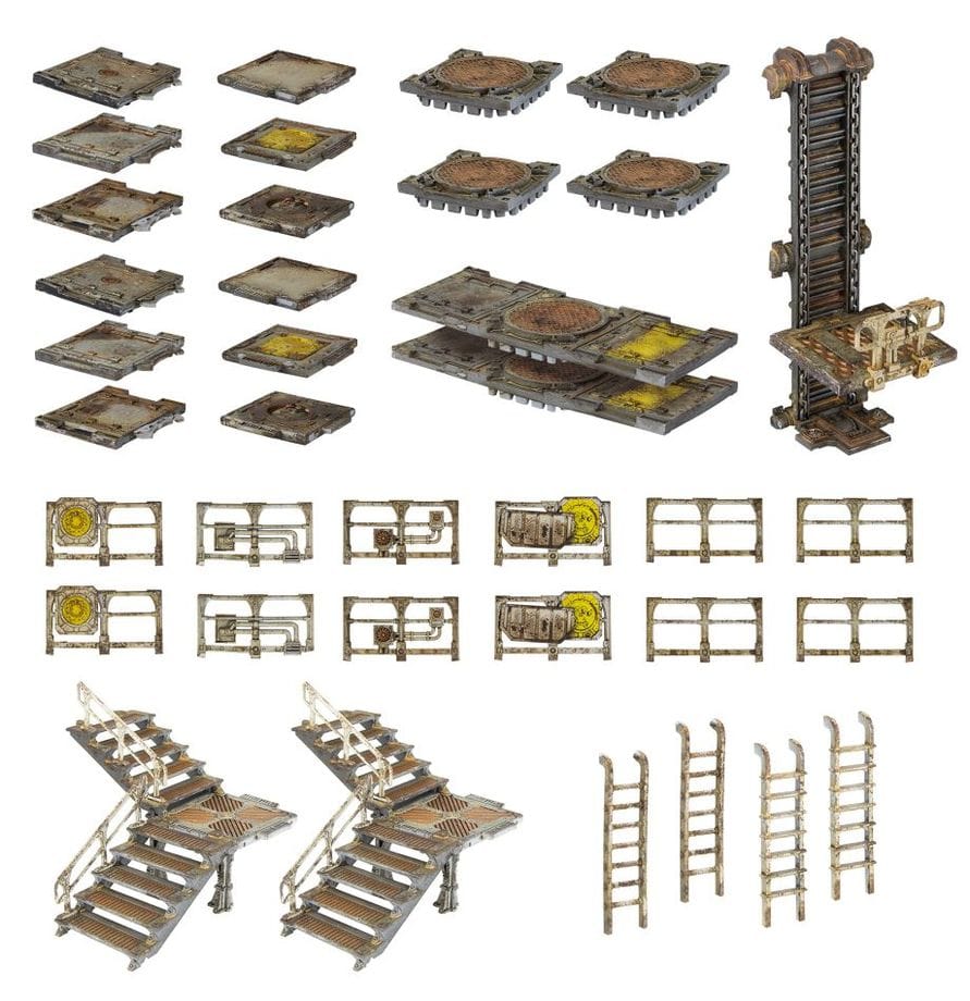 Games Workshop Games Workshop > Warhammer 40k Warhammer: Necromunda - Zone Mortalis, Platforms and Stairs 5011921131419 300-49