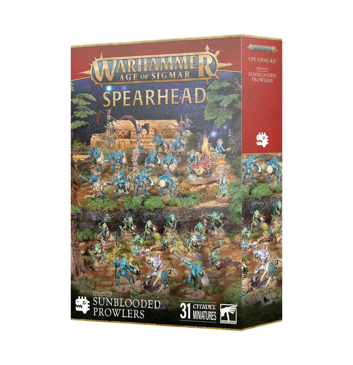 Games Workshop Tabletop Games > Games Workshop > Age of Sigmar Warhammer 40K - Spearhead: Seraphon Sunblooded Prowlers 5011921249404 70-882