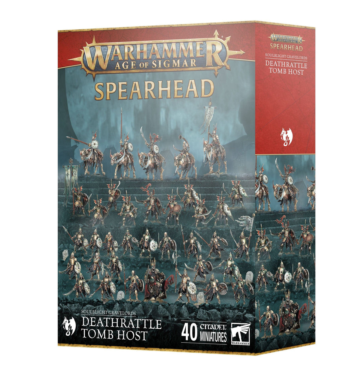 Games Workshop Tabletop Games > Games Workshop > Age of Sigmar Warhammer Age of Sigmar Spearhead: Soulblight Gravelords - Deathrattle Tomb Host 5011921226054 70-916