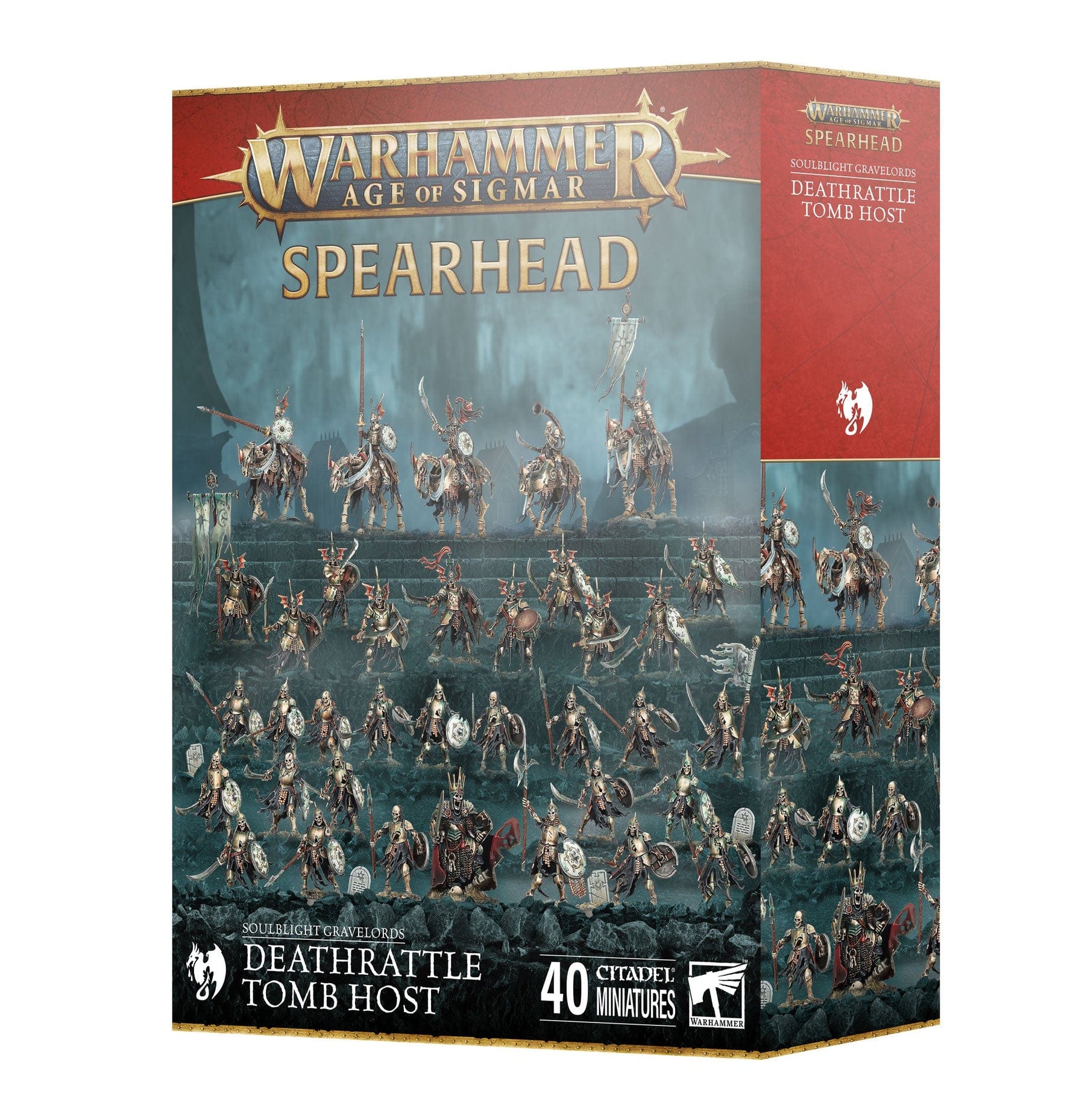 Games Workshop Tabletop Games > Games Workshop > Age of Sigmar Warhammer Age of Sigmar Spearhead: Soulblight Gravelords - Deathrattle Tomb Host 5011921226054 70-916
