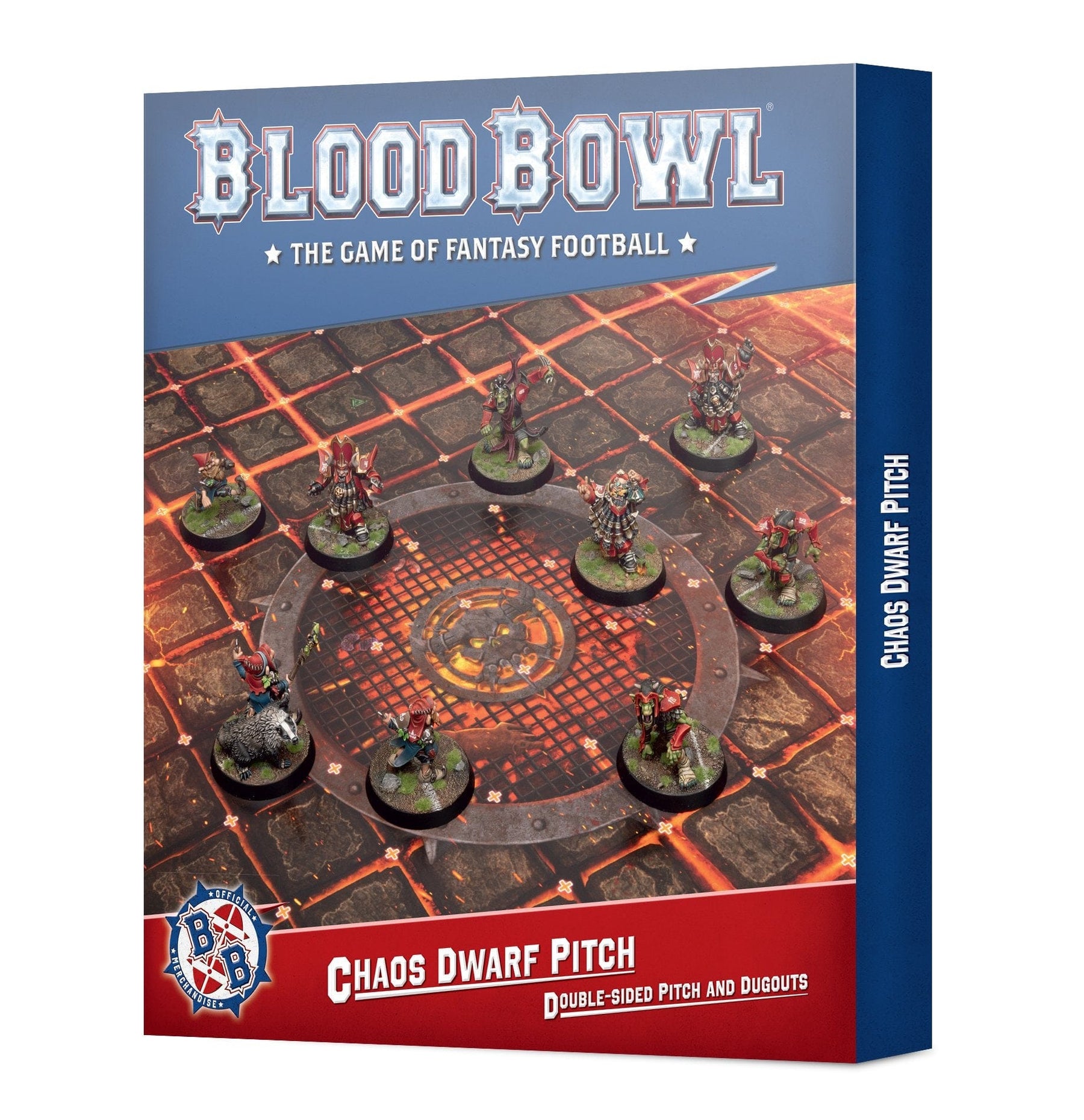 Games Workshop Tabletop Games > Games Workshop > Blood Bowl BLOOD BOWL: CHAOS DWARF TEAM PITCH & DUGOUTS 5011921233342 202-46