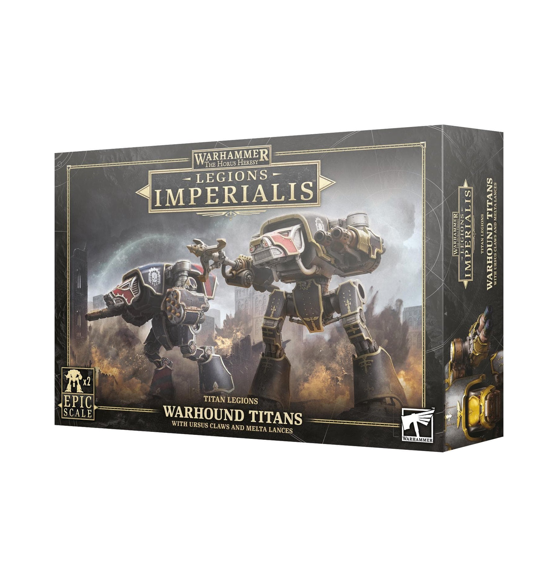 Games Workshop Tabletop Games > Games Workshop > Horus Heresy Warhammer - Horus Heresy - Legions Imperialis: Warhound Titans with Ursus Claws and Melta Lances 5011921182664 03-45