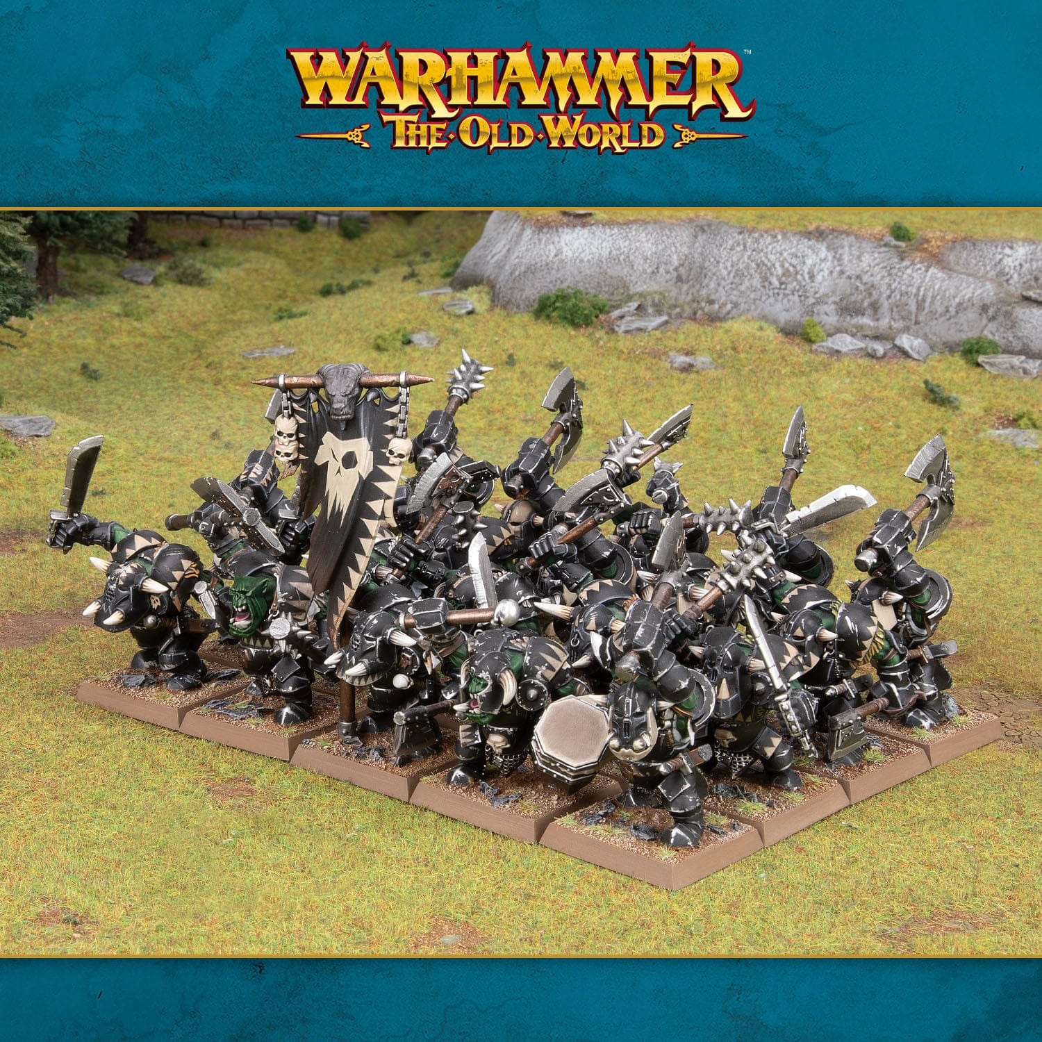 Games Workshop Tabletop Games > Games Workshop > The Old World Warhammer - The Old World -Orc & Goblin Tribes: Black Orc Mob 5011921228096 09-13