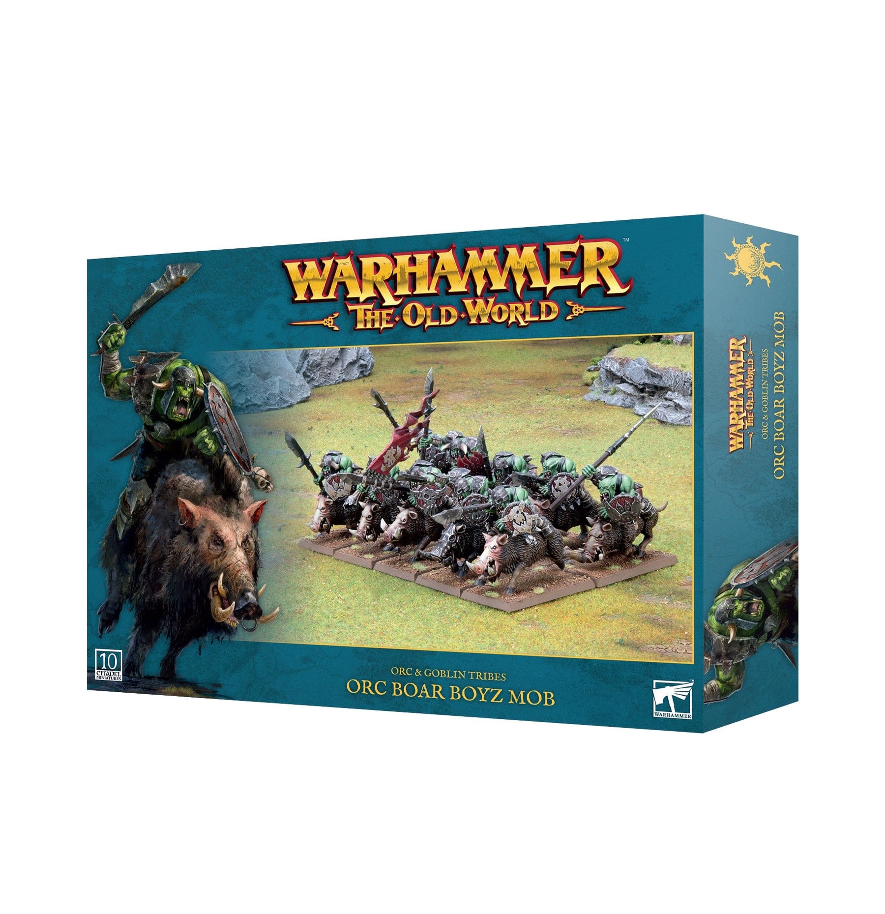 Games Workshop Tabletop Games > Games Workshop > The Old World Warhammer - The Old World -Orc & Goblin Tribes: Orc Boar Boyz Mob 5011921206292 09-06