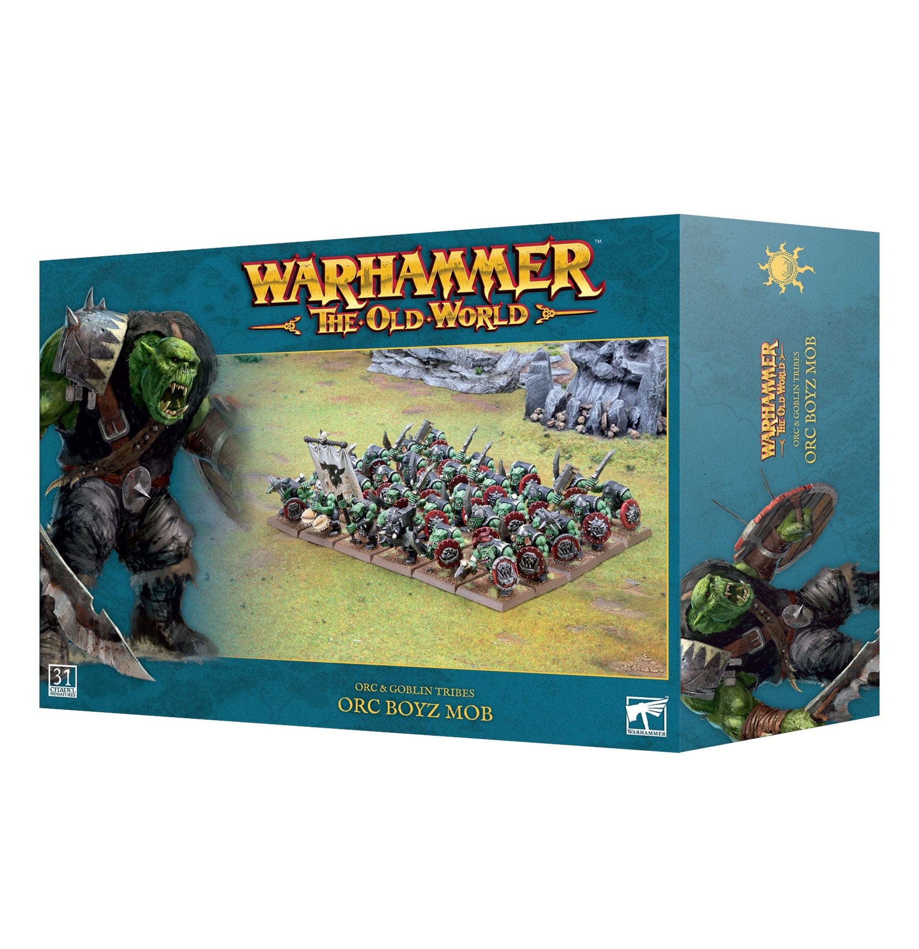 Games Workshop Tabletop Games > Games Workshop > The Old World Warhammer - The Old World -Orc & Goblin Tribes: Orc Boyz Mob 501192120627-8 09-02