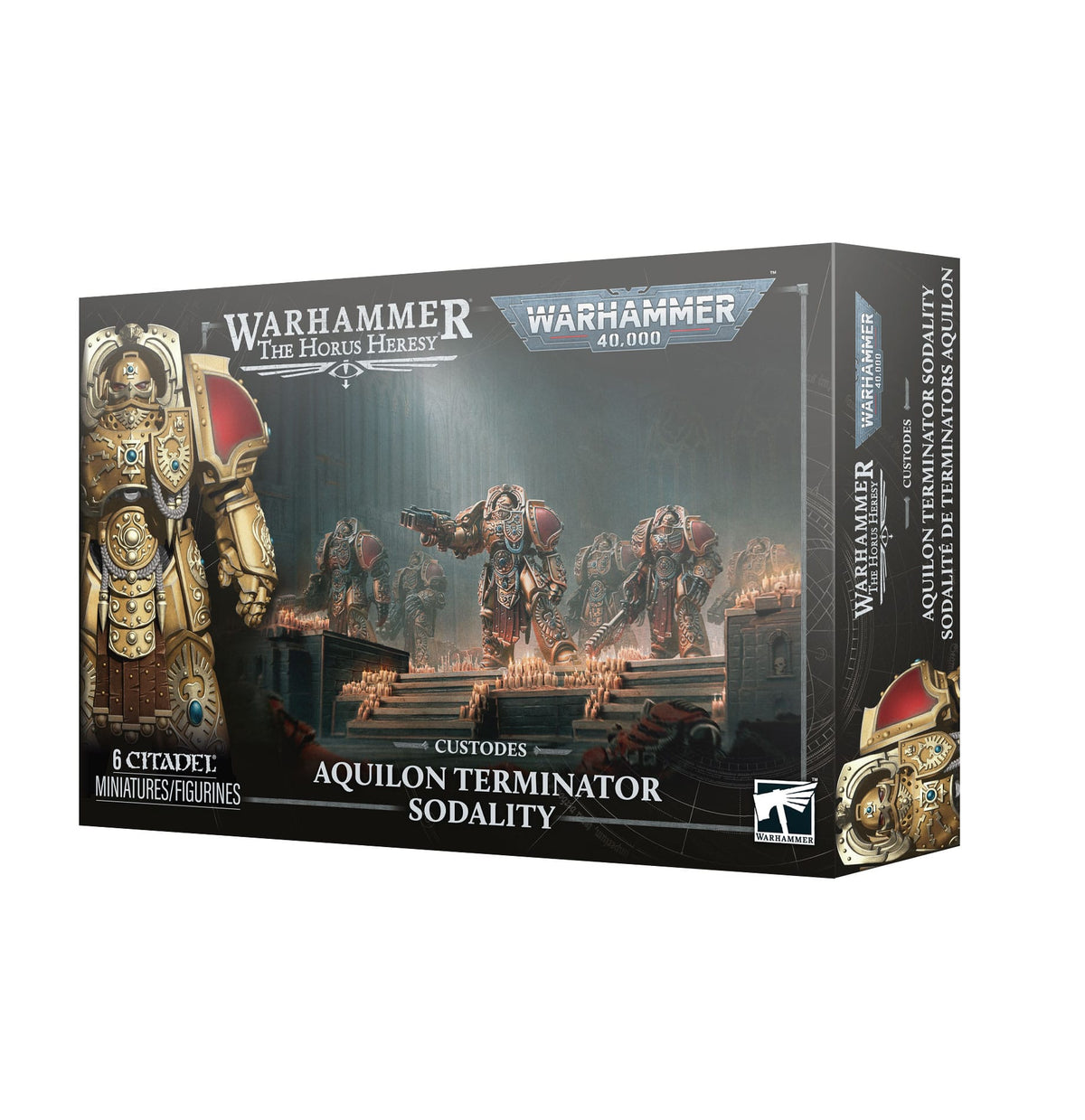 Games Workshop Tabletop Games > Games Workshop > Warhammer 40k > Adeptus Custodes Warhammer 40K - Adeptus Custodes: Aquilon Terminator Sodality 5011921267866 77-12