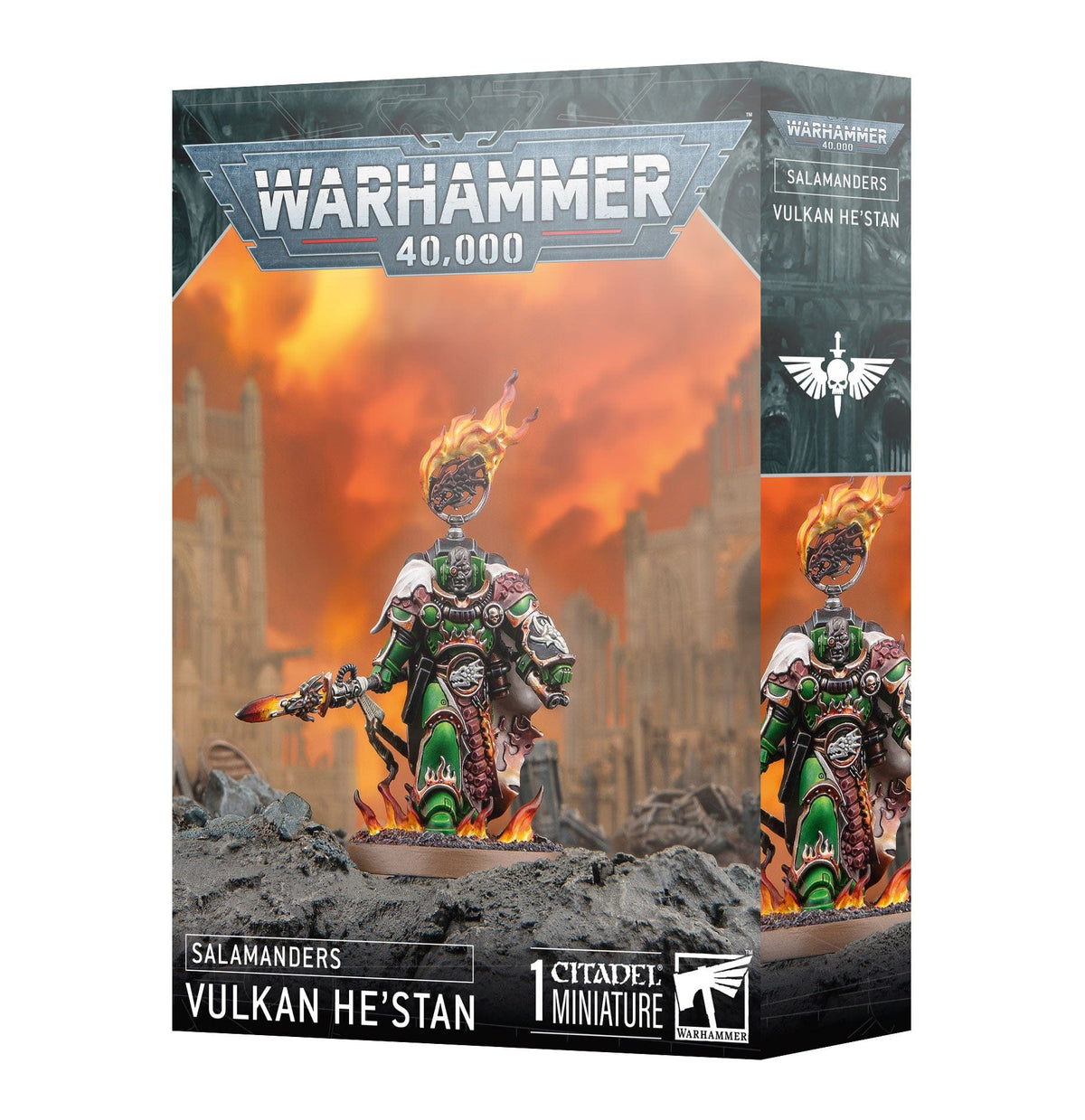 Games Workshop Tabletop Games > Games Workshop > Warhammer 40k > Salamanders Warhammer 40K - SALAMANDERS: VULKAN HE'STAN 5011921248087 55-58