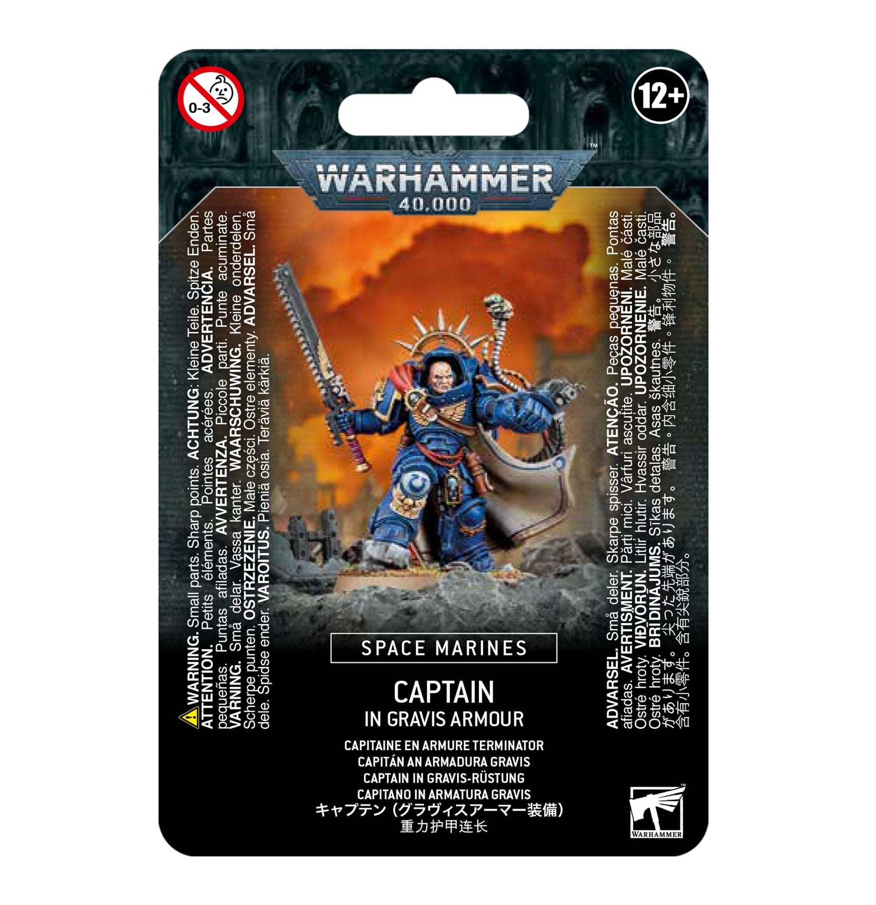 Games Workshop Tabletop Games > Games Workshop > Warhammer 40k > Space Marines Warhammer 40k - Space Marines: Captain in Gravis Armour 5011921163083 48-70