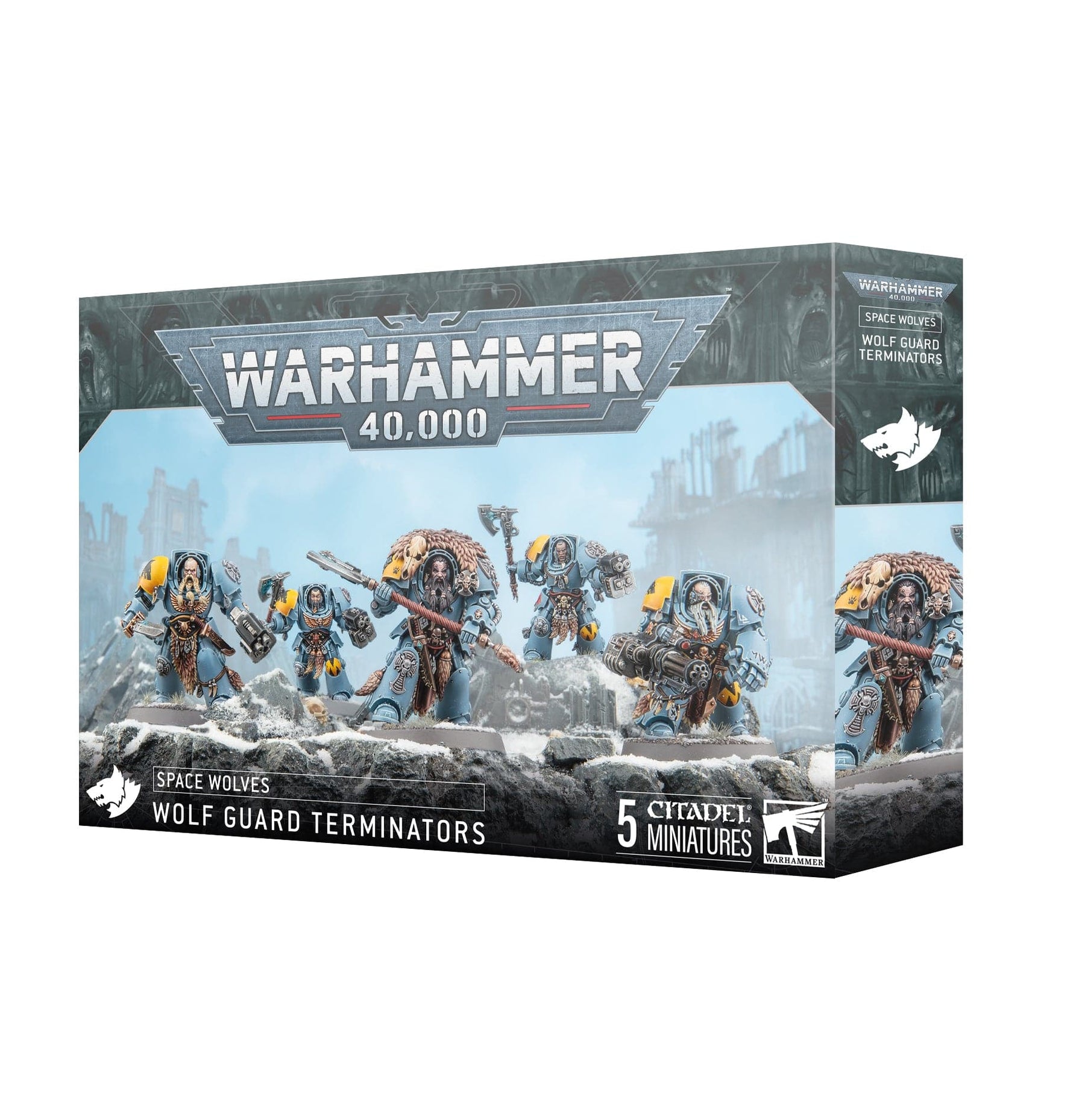 Games Workshop Tabletop Games > Games Workshop > Warhammer 40k > Space Wolves Warhammer 40K - Space Wolves: Wolf Guard Terminators 5011921247882 53-36