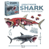 Genius Games Puzzles > 3D Puzzles Puzzle: Animal Anatomy - Floor Puzzle: Shark 100 Piece 745687483127 GOT3602