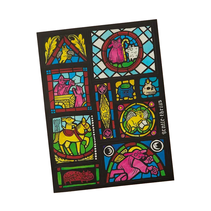 gentle thrills Stationery Stained Glass Sticker Pack 10569212 0205SG
