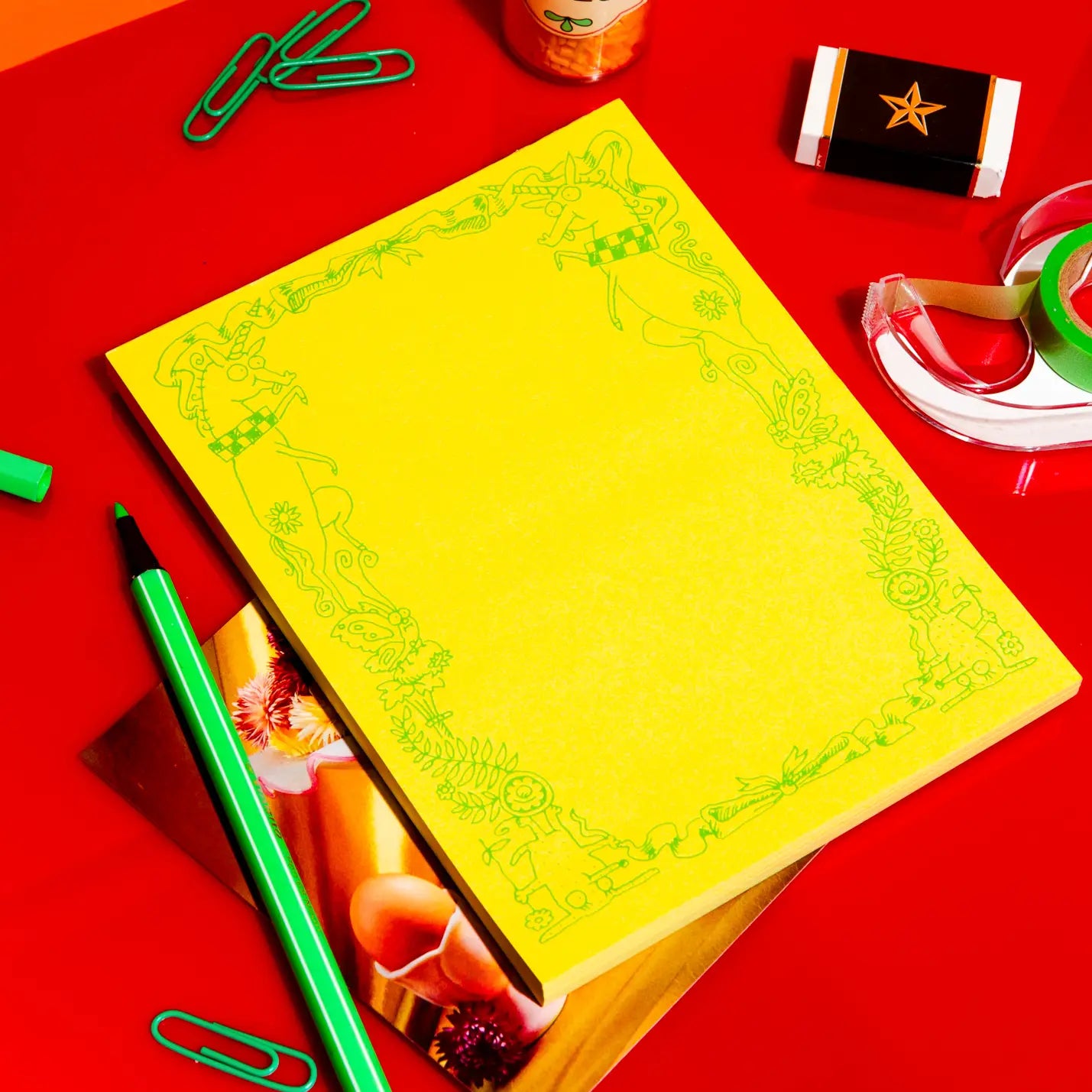 gentle thrills Stationery Yellow Fancy Scratch Pad 02NOTEP25FSP-Y