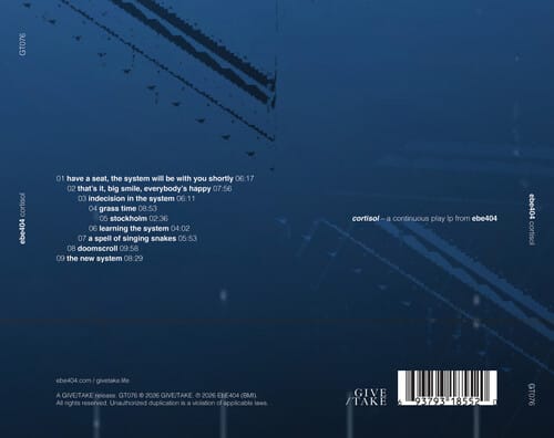 Give/Take Music > Compact Discs EBE404 - Cortisol (Alliance Mod, Manufactured on Demand) [CD] 693793185520 GTKM24736448.2