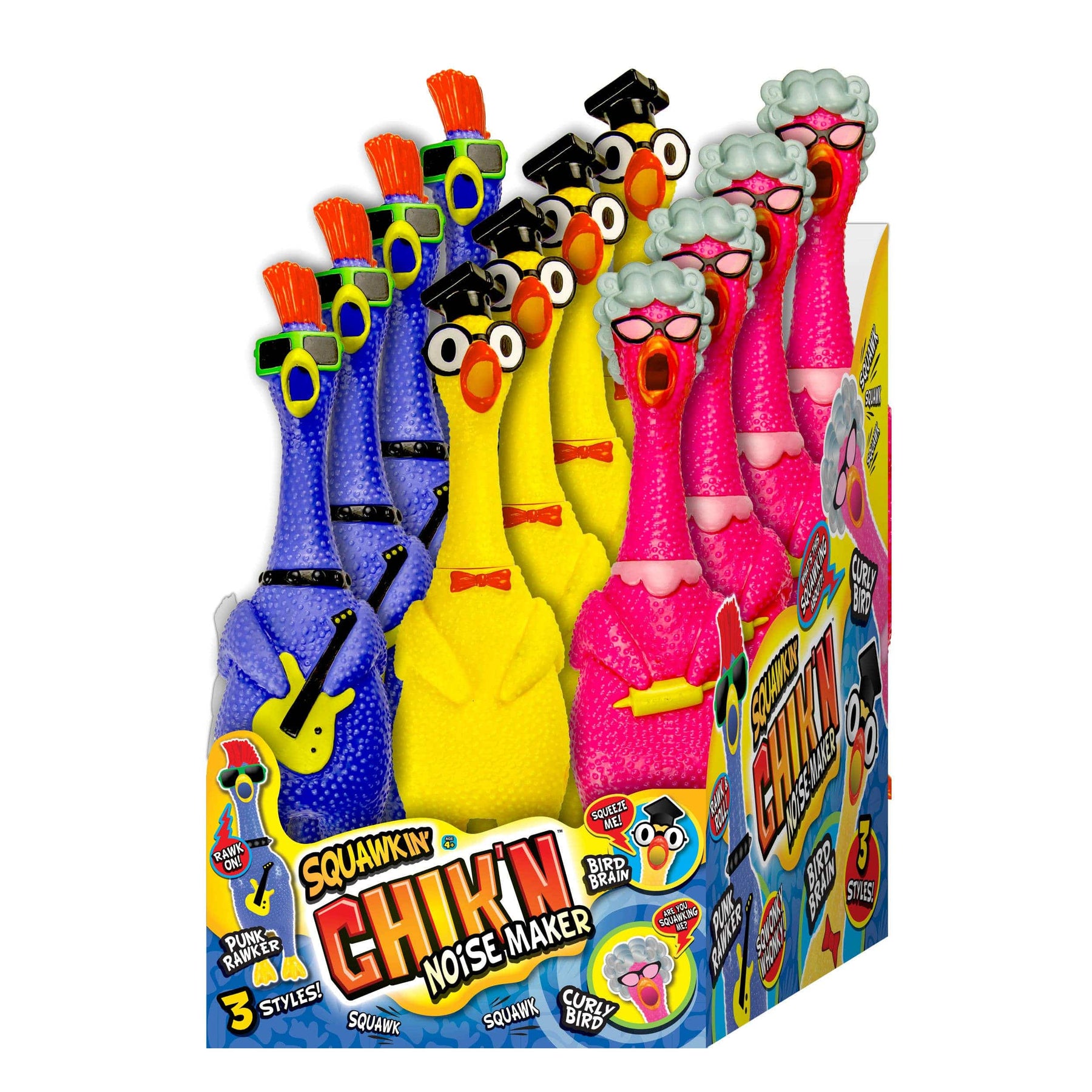 Grandpa Joe's Candy Shop Squawkin' Chicken Noise Maker, 3 styles, 12ct 075656017047 50300