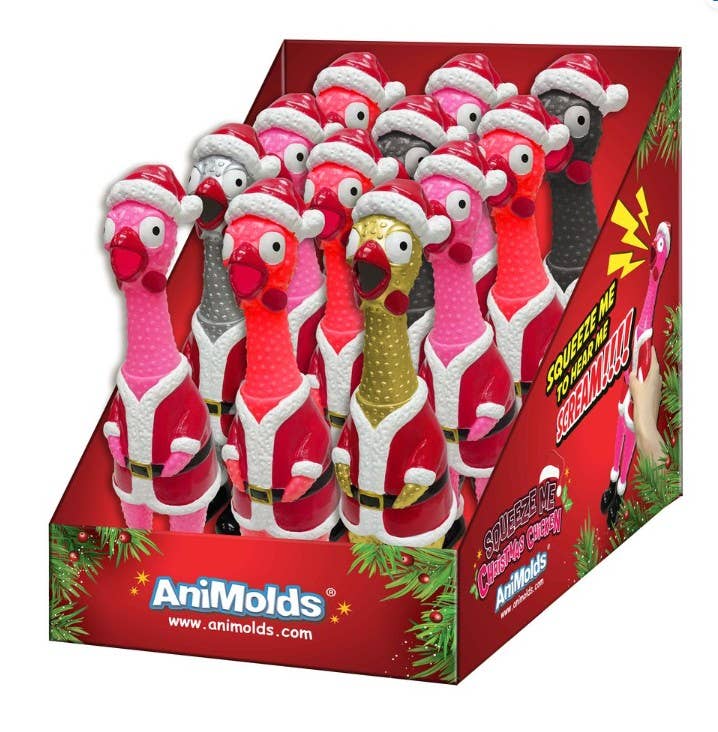 Grandpa Joe's Candy Shop Squeeze Me Christmas Chicken, 12ct 675220701428 W25-21000